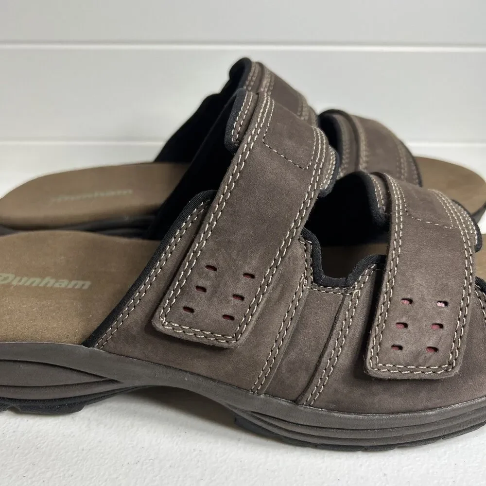 Dunham Men's Sandals Size 12 6E Newport Dark Brown Slides CH0485 Shoes